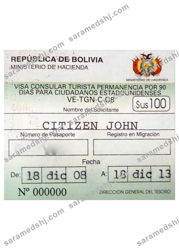 BOLIVIA travel visa